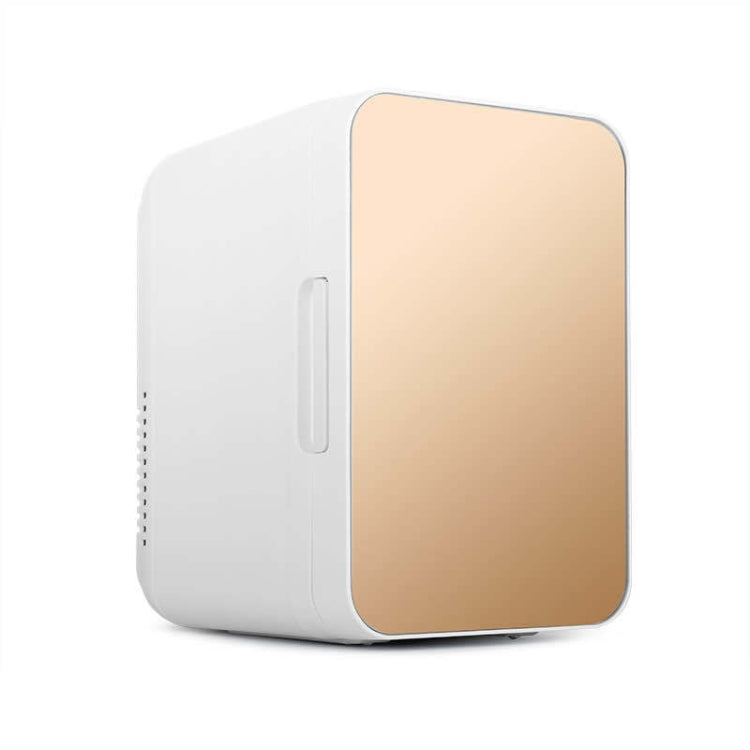 8L 37-48W Tempered Glass Panel Car / Home Mini Refrigerator US Plug, 8L US Plug(Gold), 8L US Plug(Silver) 8L US Plug(Gold) Gold