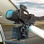 Car Rearview Mirror Mobile Phone Bracket Navigation Recorder Rotating Holder, Car Rearview Mirror Phone Bracket