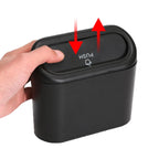 Vehicle Trash Can Bin Rubbish Bin Organizer Car-mounted Trash Storage Box, Trash Can Bin
