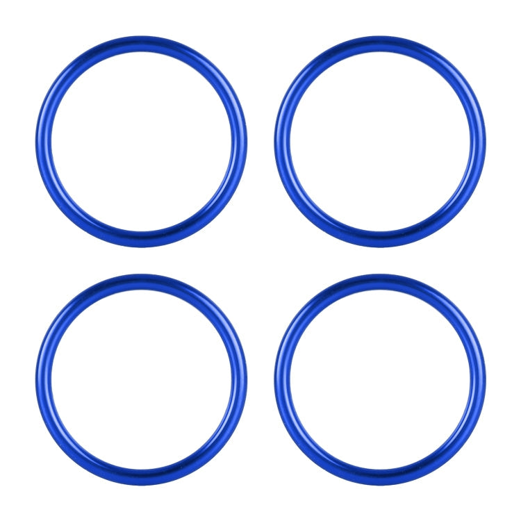 4 PCS / Set Air Conditioning Vent Metal Decorative Ring for Audi A1, For Audi A1 For Audi A1 Blue