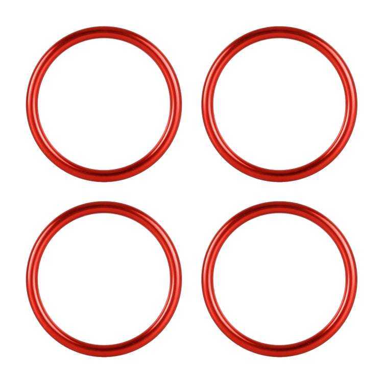 4 PCS / Set Air Conditioning Vent Metal Decorative Ring for Audi A1 – Durable Build, Easy to Use, For Audi A1 For Audi A1 Red