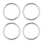 4 PCS / Set Air Conditioning Vent Metal Decorative Ring for Audi A1 – Durable Build, Easy to Use, For Audi A1 For Audi A1 Silver