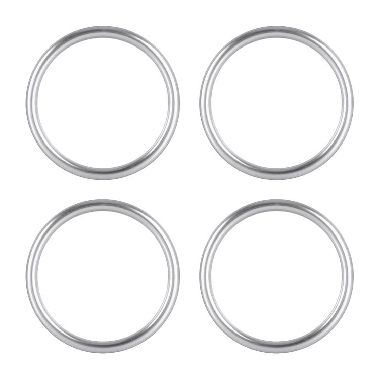 4 PCS / Set Air Conditioning Vent Metal Decorative Ring for Audi A1 – Durable Build, Easy to Use, For Audi A1 For Audi A1 Silver