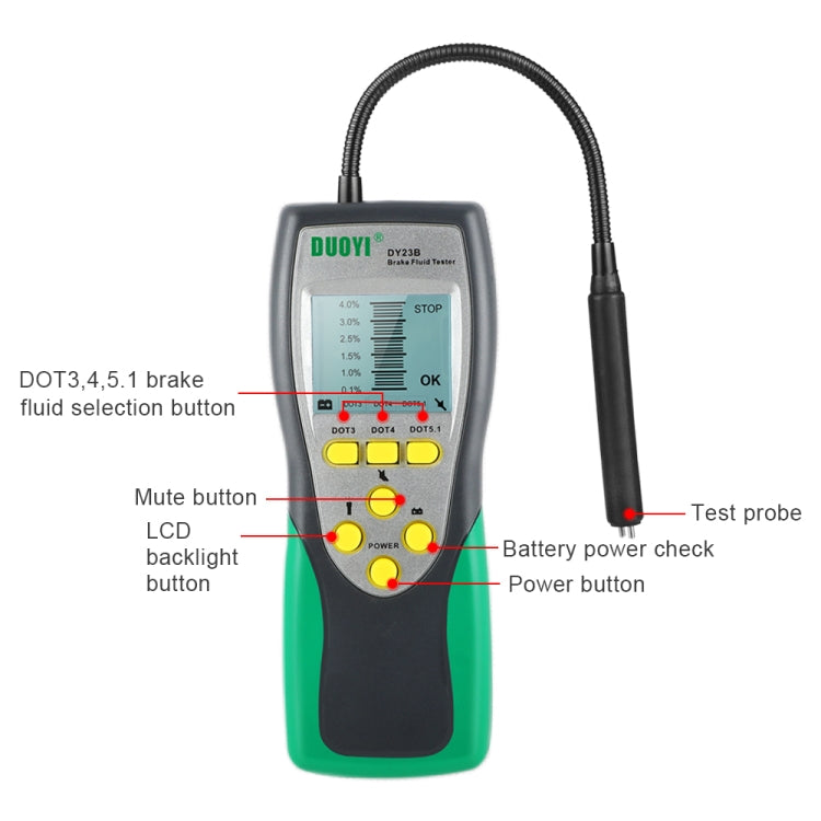 DUOYI DY23B Car Brake Fluid Detection Pen Moisture Tester, DY23B – Durable Build, Easy to Use
