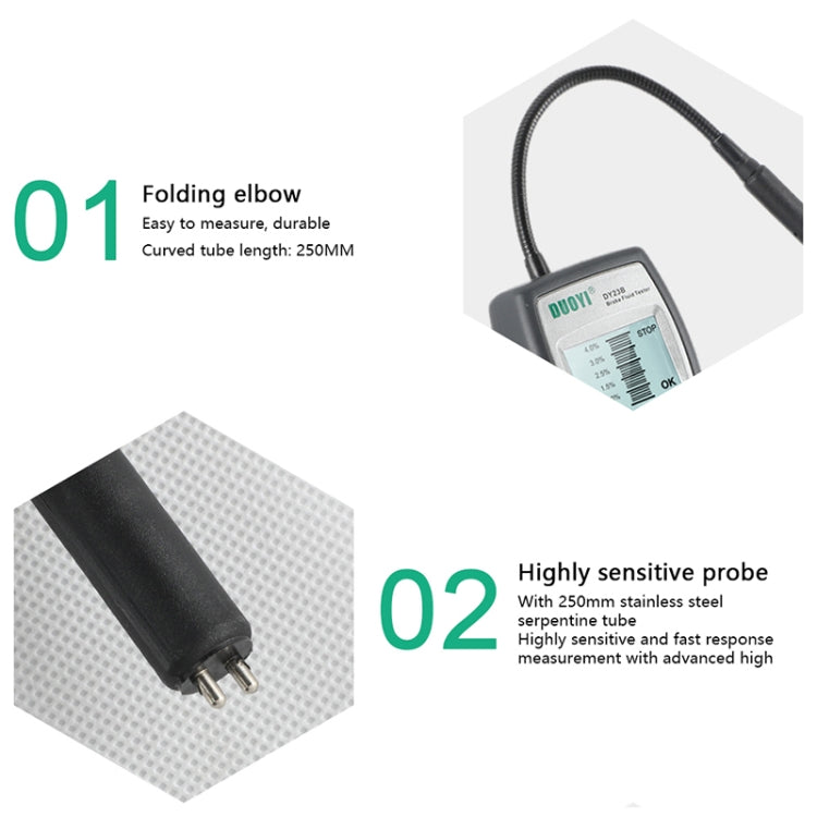 DUOYI DY23B Car Brake Fluid Detection Pen Moisture Tester, DY23B – Durable Build, Easy to Use
