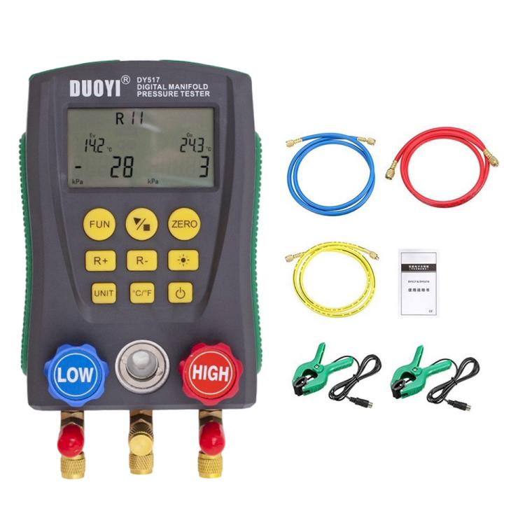 DUOYI DY517A Car Air Conditioning Diagnostic Instrument Temperature Monitor Fluoride Meter, DY517A DY517A