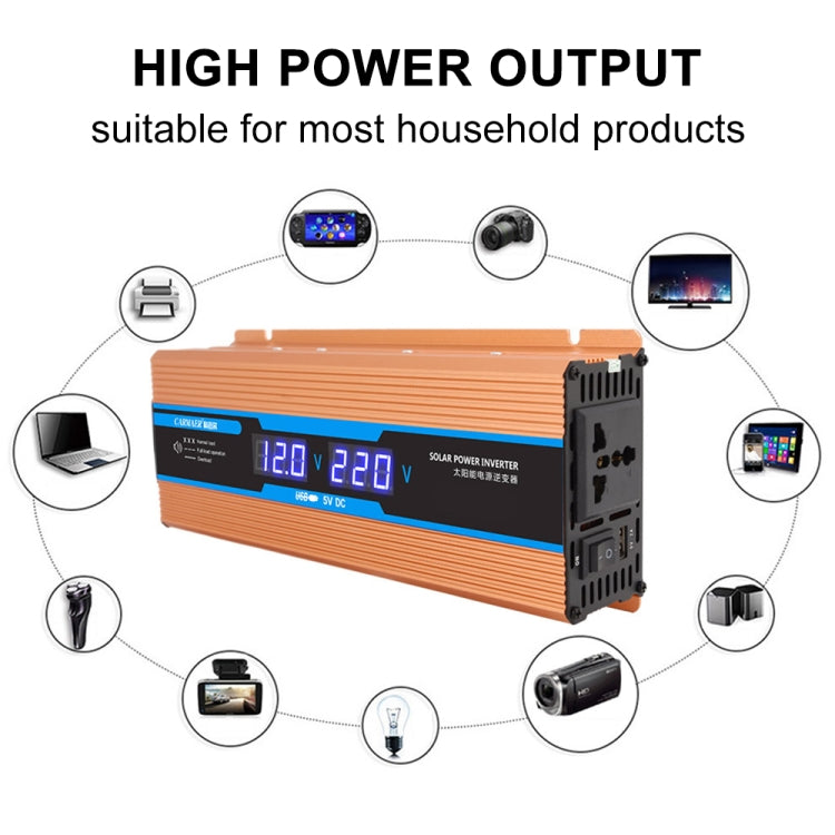 Carmaer 60V to 220V 500W Car Multi-function Double Digital Display Inverter Household Power Converter, 60V to 220V 500W