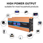 Carmaer 12V to 220V 2200W Car Multi-function Double Digital Display Inverter Household Power Converter, 12V to 220V 2200W
