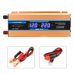 Carmaer 24V to 220V 2200W Car Multi-function Double Digital Display Inverter Household Power Converter, 24V to 220V 2200W – Aluminum Alloy, TPU
