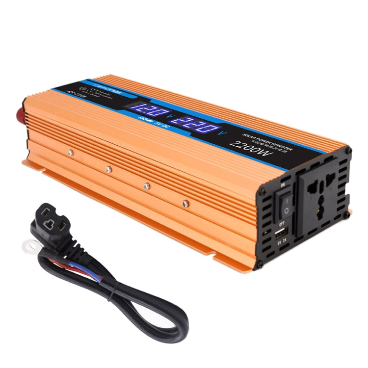 Carmaer 48V to 220V 2200W Car Multi-function Double Digital Display Inverter Household Power Converter, 48V to 220V 2200W 48V to 220V 2200W