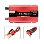 Carmaer Universal 12V to 220V 500W Car LCD Display Inverter Household Power Converter, Universal 12V to 220V 500W – Aluminum Alloy, TPU