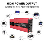 Carmaer Universal 24V to 220V 2000W Car LCD Display Inverter Household Power Converter, Universal 24V to 220V 2000W