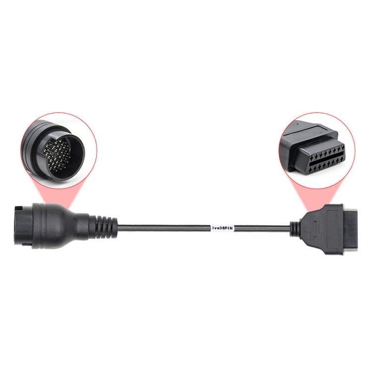 38Pin to 16Pin Truck OBD2 Conversion Cable OBDII Diagnostic Adapter Cable for Iveco, 38Pin to 16Pin for Iveco – Durable Build, Easy to Use