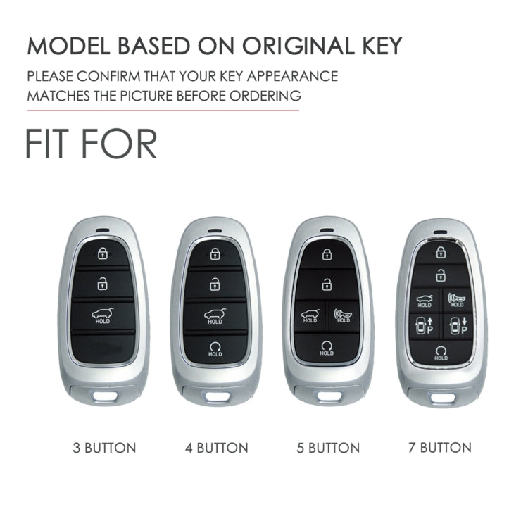 Hallmo Car Cowhide Leather Key Protective Cover Key Case for Hyundai 4-button Start – Leather, For Hyundai 4-button Start
