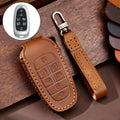 Hallmo Car Cowhide Leather Key Protective Cover Key Case for Hyundai 7-button, For Hyundai 7-button For Hyundai 7-button Brown