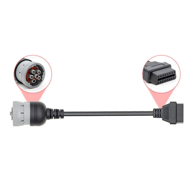 J1708 6Pin to OBD2 16Pin Female Car Diagnostic Adapter Cable, 6Pin to OBD2 – Durable Build, Easy to Use