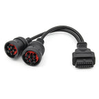 J1708 J1939 6Pin 9Pin to OBD2 16Pin Female Car Diagnostic Adapter Cable, 6Pin 9Pin to OBD2 6Pin 9Pin to OBD2