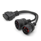 J1708 J1939 6Pin 9Pin to OBD2 16Pin Female Car Diagnostic Adapter Cable, 6Pin 9Pin to OBD2