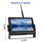7 inch Car Digital Wireless Rear-view Split-screen Monitor Four Record, Four Record – Shockproof, Waterproof
