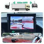 7 inch Car Digital Wireless Rear-view Split-screen Monitor Four Record, Four Record – Shockproof, Waterproof