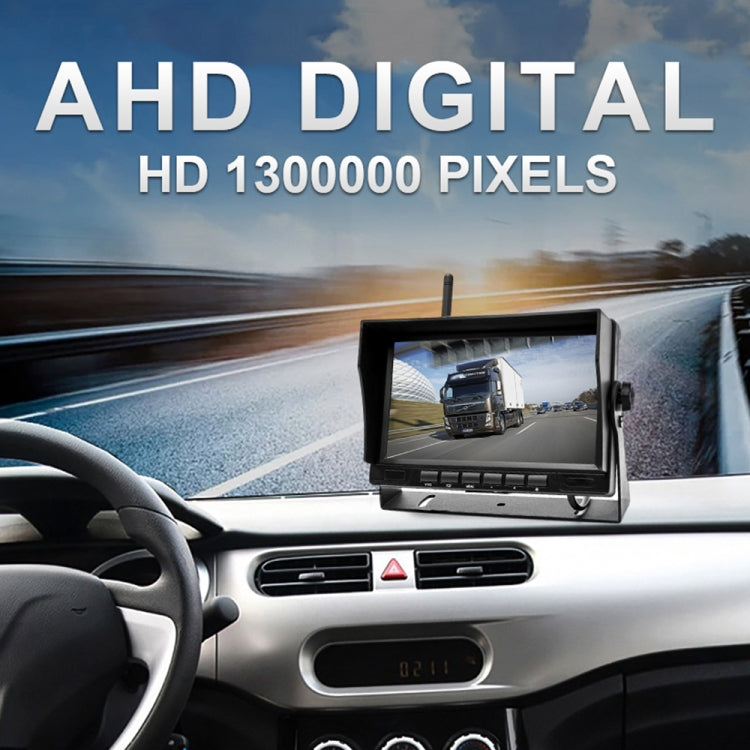 7 inch Car Digital Wireless Rear-view Split-screen Monitor Four Record, Four Record – Shockproof, Waterproof