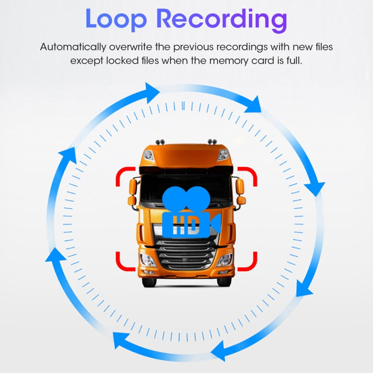 7 inch Car Digital Wireless Rear-view Split-screen Monitor Four Record, Four Record – Shockproof, Waterproof