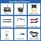 7 inch Car Digital Wireless Rear-view Split-screen Monitor Four Record, Four Record – Shockproof, Waterproof