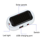 Car Solar Energy Anti-theft Device LED Warning Light, Blue, Red