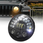 7 inch Car Matrix Gradient LED Headlight Lamps for Jeep Wrangler, 7 inch Matrix
