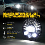 7 inch Car Matrix Gradient LED Headlight Lamps for Jeep Wrangler, 7 inch Matrix
