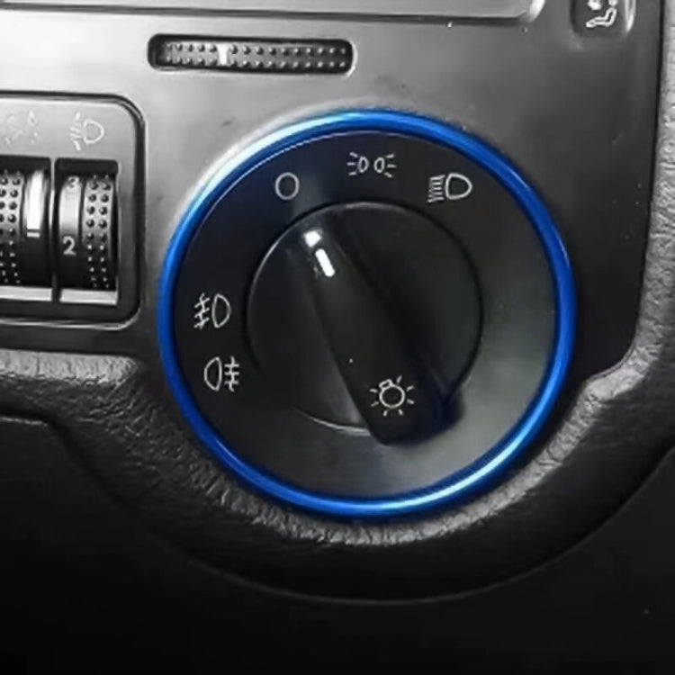 Car Headlight Switch Decorative Ring for Volkswagen Golf – Durable Build, Easy to Use Blue