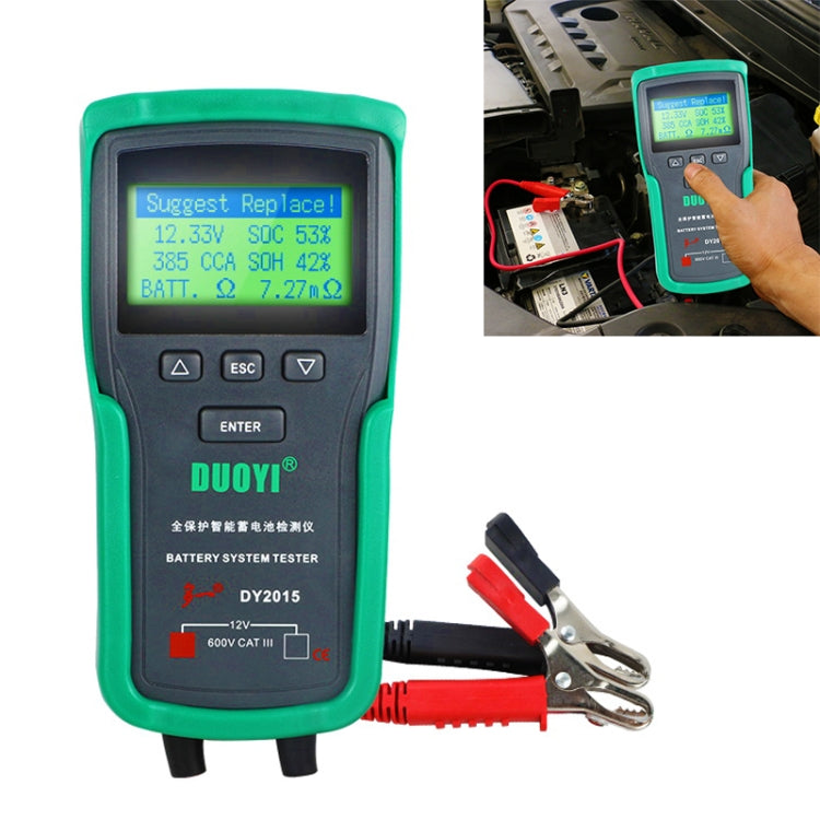 DUOYI DY2015 Car 12V Battery Tester Digital Diagnostic Tools, DY2015 DY2015