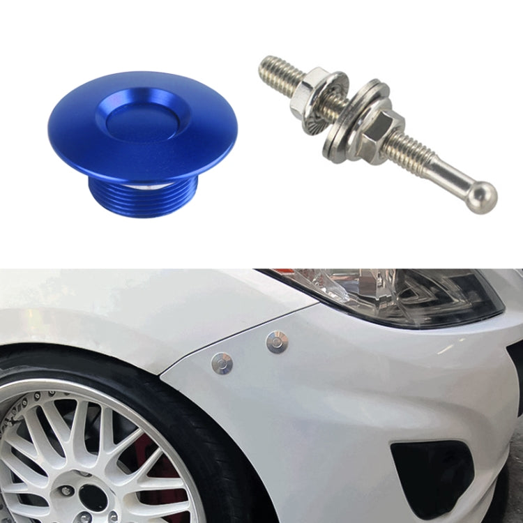54mm Stainless Steel Quick-pins Push Button Billet Hood Pins Lock Clip Kit, 54mm (Silver), 54mm (Red), 54mm (Blue), 54mm (Black) – Aluminum Alloy 54mm (Blue) Blue