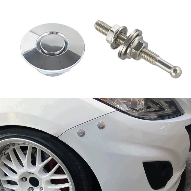 54mm Stainless Steel Quick-pins Push Button Billet Hood Pins Lock Clip Kit, 54mm (Silver), 54mm (Red), 54mm (Blue), 54mm (Black) 54mm (Silver) Silver