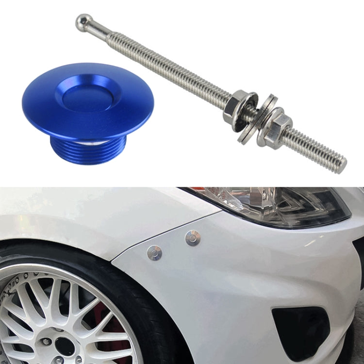 100mm Stainless Steel Quick-pins Push Button Billet Hood Pins Lock Clip Kit, 100mm (Red), 100mm (Blue), 100mm (Black), 100mm (Silver) – Aluminum Alloy 100mm (Blue) Blue