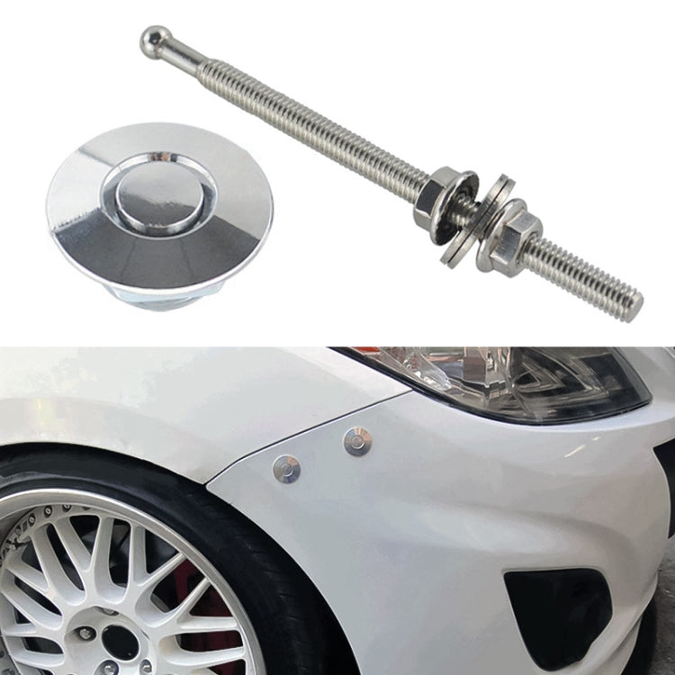 100mm Stainless Steel Quick-pins Push Button Billet Hood Pins Lock Clip Kit, 100mm (Red), 100mm (Blue), 100mm (Black), 100mm (Silver) – Aluminum Alloy 100mm (Silver) Silver