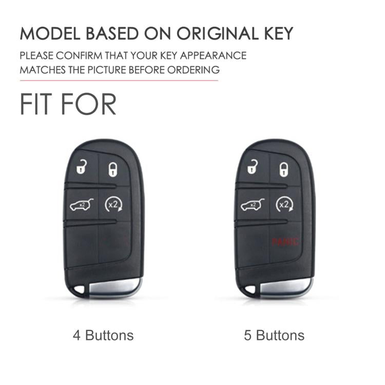 Hallmo Car Genuine Leather Key Protective Cover for Jeep Compass 4-button, For Jeep Compass 4-button (Brown), For Jeep Compass 4-button (Black), For Jeep Compass 4-button (Blue)