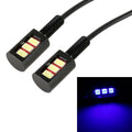 1 Pair DC12V 0.4W 3LEDs SMD-5630 Car / Motorcycle License Plate Light, Cable Length: 27cm, DC12V 0.4W DC12V 0.4W Blue Light
