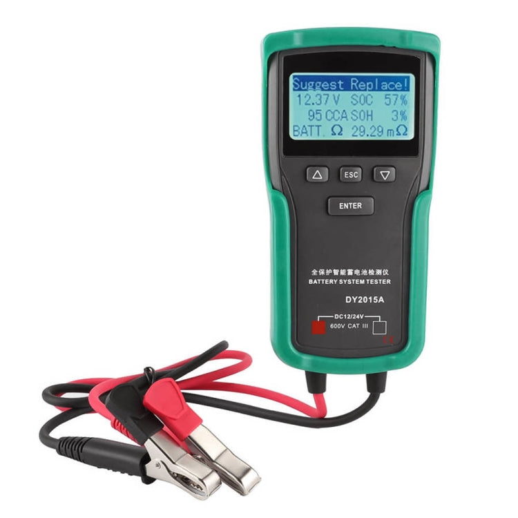 DUOYI DY2015A Car 12V 24V Digital CCA Load Battery Charging Digital Capacity Tester, DY2015A – Durable Build, Easy to Use DY2015A