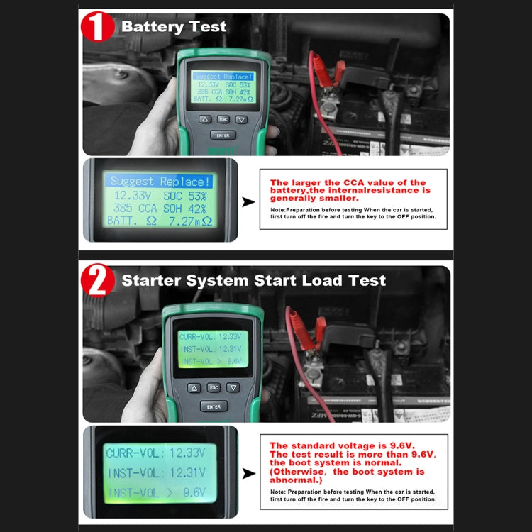 DUOYI DY2015A Car 12V 24V Digital CCA Load Battery Charging Digital Capacity Tester, DY2015A – Durable Build, Easy to Use