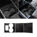 3 PCS Carbon Fiber Car Central Control Decorative Sticker for Tesla Model 3, Central Control Central Control