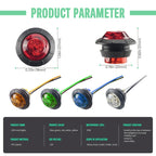 10 PCS MK-009 3/4 inch Car / Truck 3LEDs Side Marker Indicator Lights Bulb Lamp, MK-009(Red Light), MK-009(Blue Light), MK-009(Green Light), MK-009(White Light), MK-009(Yellow Light)