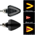 2 PCS KC018A Motorcycle Triangular V-shaped Two-color LED Brake Turn Signal Light, KC018A KC018A