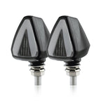 2 PCS KC018A Motorcycle Triangular V-shaped Two-color LED Brake Turn Signal Light, KC018A