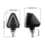 2 PCS KC018A Motorcycle Triangular V-shaped Two-color LED Brake Turn Signal Light, KC018A