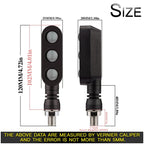 2 PCS KC050 Motorcycle LED Turn Signal Running Brake Light, KC050