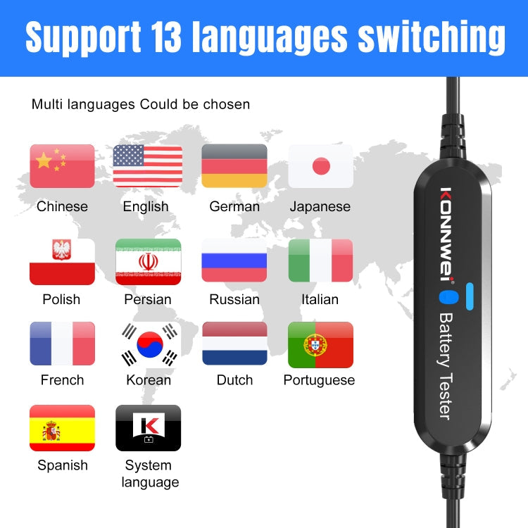 KONNWEI BK100 X431 BST360 Car Bluetooth Battery Tester, BK100 (Black), BK100 – Bluetooth