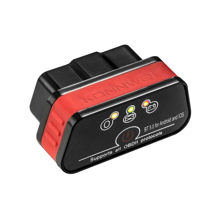 KONNWEI KW901 Android Phone OBD2 Car Bluetooth 5.0 Diagnostic Scan Tools, Bluetooth 5.0 – Bluetooth Bluetooth 5.0 Red