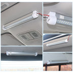 2 PCS ZS-3332 12-85V High Bright 72LEDs RV Dome Light Cabin Light Bar, ZS-3332