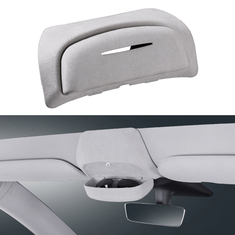 Car Suede Wrap Version Sunglasses Storage Box for Tesla Model 3 2019-2023, Suede Wrap Version for Tesla Model 3 Suede Wrap Version for Tesla Model 3